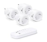 sonero® juego de enchufes inalámbricos 2300 vatios | 1 mando a distancia, 4 tomas para uso en interiores, alcance de 30 m, diseño compacto, blanco