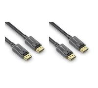 sonero [Nuevo 1,5m DisplayPort Cable 1.2, Cable DisplayPort a DisplayPort, 4K 60 Hz, 2K 144Hz, negro (Paquete de 2)