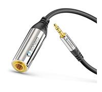 Sonero® Premium Adaptador de Auriculares, 0.20m, Conector Jack de 3,5mm a Conector Jack de 6,3mm, Negro