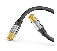 sonero Sat Cable de Antena coaxial de TV vía satélite 1,00m Doble blindaje, para HDTV, Receptor, Internet, satélite, Dab, Radio, Negro