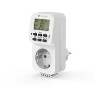 sonero termostato digital, regulador de temperatura, calefacción, refrigeración, controlado por tiempo con sensor interno, para terrario, invernadero, ahumador, como monitor de heladas, 3600 vatios, blanco
