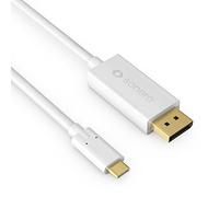sonero UCC021-020 USB-C al cable DisplayPort, 4K a 60 Hz con 18 Gbps, USB 3.1, vieja moda, Thunderbolt 3 compatible con MacBook Pro, Samsung S8, Dell XPS 15 y otra USB-C Computer, 2,0m, blanco