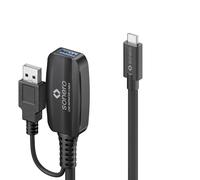 sonero USB 3.2 Gen1x1 Extensión activa - C/A negro - 10,00m