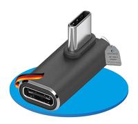 Sonero USB-C a Conector USB-C girado/en ángulo de 90°, Adaptador, Adaptador USB-C, 240W, 8K60Hz, Carcasa de Aluminio, Negro