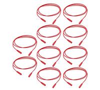 Sonew 10 Juegos de Kit de Prueba de Extensión Eléctrica de 0,44 Mm² con 20 Piezas de Conector Banana Hembra a Hembra de 2 Mm, Funda de Latón y PVC (PINK)