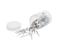 Sonew 100 Brocas para Uñas con Cabeza Esférica, Herramienta de Manicura de Acero de Tungsteno de Cuarzo para Limpieza de Cutículas y Decoración de Uñas, con Cabezal de Pulido Fino