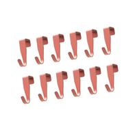 Sonew 12 Ganchos para Colgar sobre la Puerta, de Acero Al Carbono, para Colgar en la Puerta, Ganchos para Toallas para Gabinete de Baño, sin Taladro, para Sombreros, Abrigos, Bolsos, Batas (rojo)