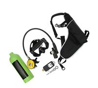 Sonew 1L Mini Kit de Tanque de Buceo con Cilindro de Oxígeno y Engranaje de Buceo: Aleación de Aluminio Resistente a Alta Presión, Respiración Submarina, Incluye Gafas y Bolsas de Correa