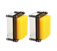 Sonew 2 Uds 3D Pin Art Juguete Amarillo Exquisito Alivio del Estrés 3D Pin Art Board para Mesa de Oficina y Decoración de Restaurante