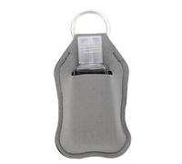 Sonew 50 Botellas de Viaje Vacías, Kit de Botella de Viaje Recargable Transparente de 30 Ml con Tapa Abatible y Ganchos para Llavero para Desinfectante de Manos, Loción, Camping, Oficina (GRAY)