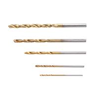 Sonew 50 Brocas Helicoidales de Acero de Alta Velocidad, Mini Juego de Taladro Manual Chapado con 5 Tipos para Perforación de Bricolaje de Metal, Madera y Plástico