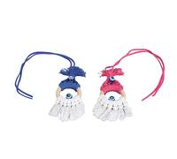 Sonew Adorno Colgante de Ojo Azul para Espejo Retrovisor del Coche, Colgante Exquisito de Buena Suerte para Decoración del Hogar y la Oficina, 2 uds.