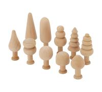 Sonew Árboles de Madera sin Terminar para Pintar - 2 Juegos de Clavijas en Blanco para árbol de Navidad, Adorno Artesanal para Decoración Navideña, Proyecto de Arte en el Aula y Actividad para