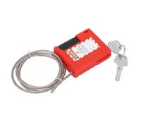 Sonew Bloqueo de Cable de Etiquetado, Candado de Seguridad de Bloqueo de Acero Inoxidable de 3.28 Pies, Bloqueo de Cable Ajustable, Cable Loto para Bloqueo de Etiqueta, para