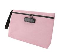 Sonew Bolsa de Carbón Activado a Prueba de Olores, Bolsa de Almacenamiento Portátil a Prueba de Olores con Cerradura de Combinación, para Viajes de Negocios. (Rosada)