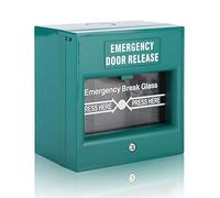 Sonew Botón de alarma, Botón de apertura de la puerta de salida de emergencia, Interruptor de apertura de puerta de seguridad para el hogar con 1 botón de emergencia + 1 instalación