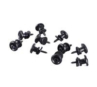Sonew Botones De Bloqueo De Correa De Guitarra De Seta De 10 Piezas Pasador Universal Para Ukelele Y Bajo - Plata (BLACK)