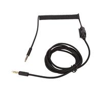Sonew Cable de Sonido en Espiral Masculino a Masculino para auriculares: Reemplazo de Cable de Resorte Retráctil para GPRO, G433-200 Cm de Largo con Control de Volumen y Función de Silencio