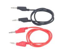 Sonew Cables de Prueba de Conector Banana a Banana, Cable de Puente de Prueba Eléctrica de 4 Mm, Apilable, Suave, de 80 Cm, para Pruebas