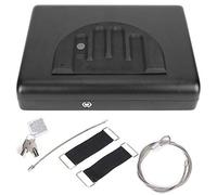 SONEW Caja de Seguridad, Portátil Caja de Seguridad para Huellas Dactilares, Caja de Seguridad de Acero Caja de Acceso Rápido para Huellas Digitales, Mini Caja Fuerte para Dinero, Joyas
