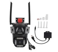 Sonew Cámara de Vigilancia CCTV Exterior Interior, Cámara de Seguridad WiFi 4K de 8MP, Lente Triple, Visión Nocturna a Todo Color, Detección de Movimiento, Videovigilancia con (EU)