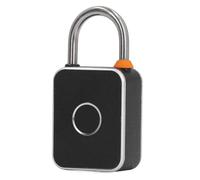 Sonew Candado de Huella Digital Inteligente Aleación de Aluminio de Primera Calidad Indicador LED Recargable a Prueba de óxido Cerradura Segura de Huellas Dactilares para Cerca de
