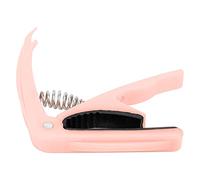 Sonew Capo de Guitarra con Sujeción, Carcasa de ABS, Instrumento de Cuerda, Accesorios de Afinación con Luz de Resorte de Acero (Rosa claro)