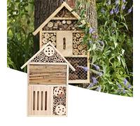 Sonew Casa de Insectos de Jardín Ecológicos con Canales Tubulares - Refugio de la Sala de Insectos de Madera de Velas para Abejas e Beneficiosos - una Decoración de la Caja de Anidación de Tipo (A)