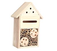 Sonew Casa de Insectos de Jardín Ecológicos con Canales Tubulares - Refugio de la Sala de Insectos de Madera de Velas para Abejas e Beneficiosos - una Decoración de la Caja de Anidación de Tipo (B)