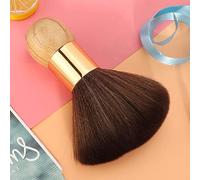 Sonew Cepillo para Peluquero, Cepillo Profesional para Estilista, Suave de Alta Densidad, de Madera, Limpieza Cómoda, Diseño sin Pelusa con Agarre Cómodo, para Depilación de Cuello y (marrón claro)