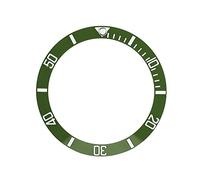 Sonew Cerámica Reloj Bisel Insertar números marcadores Reloj de Pulsera reemplazo del Lazo clásico Anillo Pulsera(Green)
