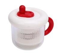 Sonew Colador de Yogur Griego, Máquina para Hacer Yogur Seco de Gran Capacidad con Bolsa de Malla Fina y Rueda de Sincronización para Espeso Casero (rojo)