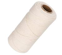 Sonew Cuerda de Algodón de 100m, Hilo de macramé de una Sola Hebra para Manualidades, Colgadores de Plantas, Decoración de Bodas