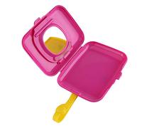 Sonew Dispensador de Toallitas de Viaje para Bebés con Diseño Lindo y Correa Portátil - Estuche para Pañuelos en Colores Vibrantes (Caja Rosa Roja)