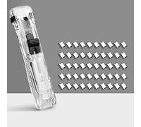 Sonew Dispensador Portátil Eficiente con Clamp/Holder de Almeja para Organización de Documentos y Encuadernación Sencilla en Color Blanco Lechoso (Transparente)