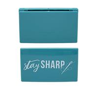 Sonew Estuche Magnético para Agujas, Caja de Almacenamiento de Plástico Portátil de Color Verde Oscuro para Alfileres y Pequeños Objetos Metálicos