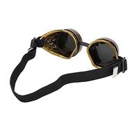 Sonew Gafas de Sol Vintage Steampunk de Doble Capa para Decoración de Fiesta con Cinturón en Bronce (#1) (#1) (#2)