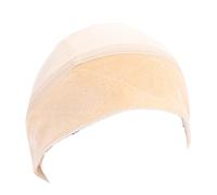 Sonew Gorro Ancho con Sujeción para Peluca, Diadema Antideslizante de Terciopelo, Gorro Ajustable con Malla Transpirable para Quimioterapia, Pelucas de Encaje Completo para Adelga (Beige)