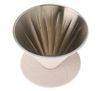 Sonew Gotero de café de Acero Inoxidable - Taza de café Cónica de Grado Alimenticio 304 con Acabado Beige Mate - Herramienta Reutilizable, Fácil para una Extracción Equilibrada (S para 1 a 2 tazas)