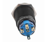 Sonew Interruptor de Botón Autoblocante de 19 Mm con LED Verde para Aplicaciones de 12-24 V (rojo)
