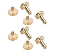 Sonew Juego de 50 Remaches de Latón con Tornillos de Cabeza Plana para Manualidades, Bolsos, Carteras, Zapatos, Chaquetas, Tela de Cuero (latón 2)