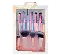Sonew Juego de Mini Brochas de Maquillaje de 10 Piezas, Cerdas de Fibra Suave, Kit de Brochas Cosméticas de Viaje con de Goma para el Hogar y los Viajes