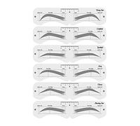 Sonew Juego de Moldes para Cejas, Plantilla de Cejas PEVA Reutilizable de 24 Formas con Banda Elástica, Herramienta de Maquillaje DIY para Principiantes y Profesionales (4)