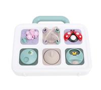 Sonew Juguete de Tablero Sensorial para bebé, 6 Actividades de Aprendizaje, Entrenador de Habilidades Motoras Finas, Juego de Desarrollo Cerebral con Diseños de Animales para Niño