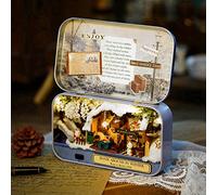 Sonew Kit de Casa de Muñecas Hechas a Mano en Miniatura de Bricolaje para Entusiastas de la Elaboración de la Artesanía - Ramble en Invierno Tema con Cuaderno para Mensajes Personalizados - Tamaño