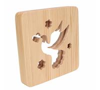 Sonew Lámpara con Patrón de Madera 3D de 2W, Luz Blanca Cálida, Luz Nocturna de Pino USB para Dormitorios