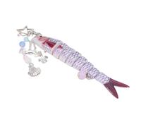 Sonew Llavero de Pesca Realista con Escamas de Pescado Rosadas, Llavero de 3D, Decoración para Bolso, de Aleación ABS para Amantes de la Pesca