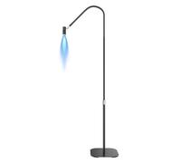 Sonew Luz LED UV para Pegamento de Extensión de Pestañas UV Fotopolimerizable, Luz LED de Ajuste de de 5 Brillos con Control de Pedal para Belleza (BLACK)