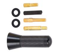 Sonew Modificación Universal del Coche de la Fibra de Carbono de la Aleación de Aluminio Corta de la Antena de los 3.5cm para Las Señales de Radio Am/FM