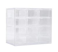 Sonew Organizador Diario de Lentes de de Pl Stico Transparente con 12 Compartimentos Estuche de Almacenamiento de Gran Capacidad y Orificios para Montaje en Pared Ideal para Uso Diario y